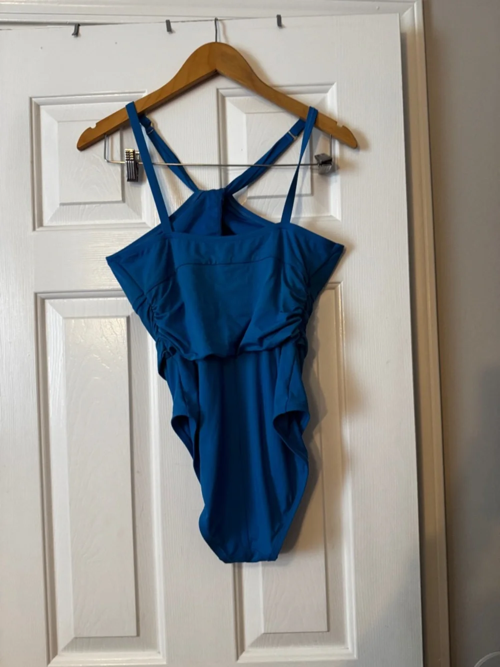 Bleu Rod Beattie Blue Halter One Piece Swimsuit Women's Size 10
